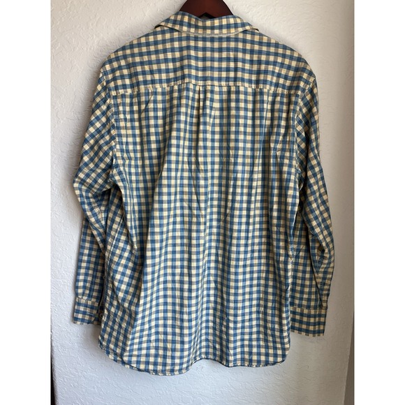 Tommy Bahama Navy/Yellow/Gray Gingham, Button Up/Long Sleeve, Size Medium - Picture 4 of 4